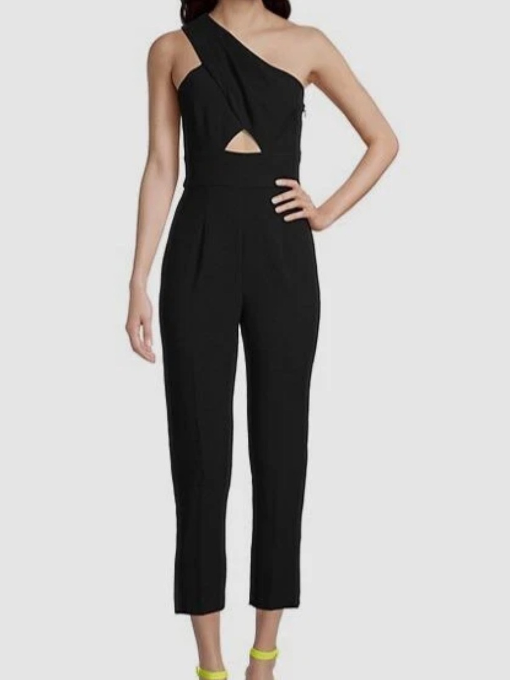 NWT Black Halo's Honey jumpsuit one-shoulder size 0